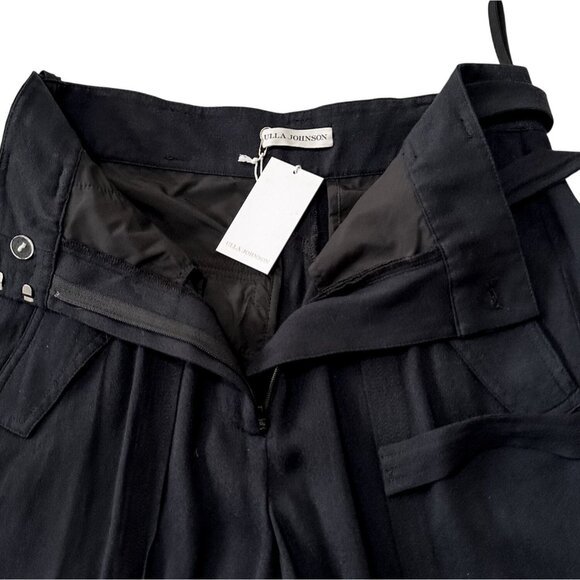 Ulla Johnson Alandra Wide Leg Pants Raven Black Size 4 NWT $425 - Picture 11 of 16